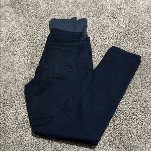 Women’s Maternity Dark Blue Stretch Cropped Jeans Size XS